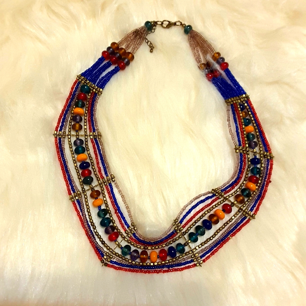 Multi Strand, multi color neclace